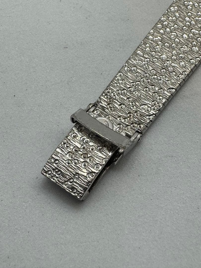 ⭐️スイス、サーチナシルバー一体ブレス　0.925刻印手巻き⭐️オーバーホール済み⭐️