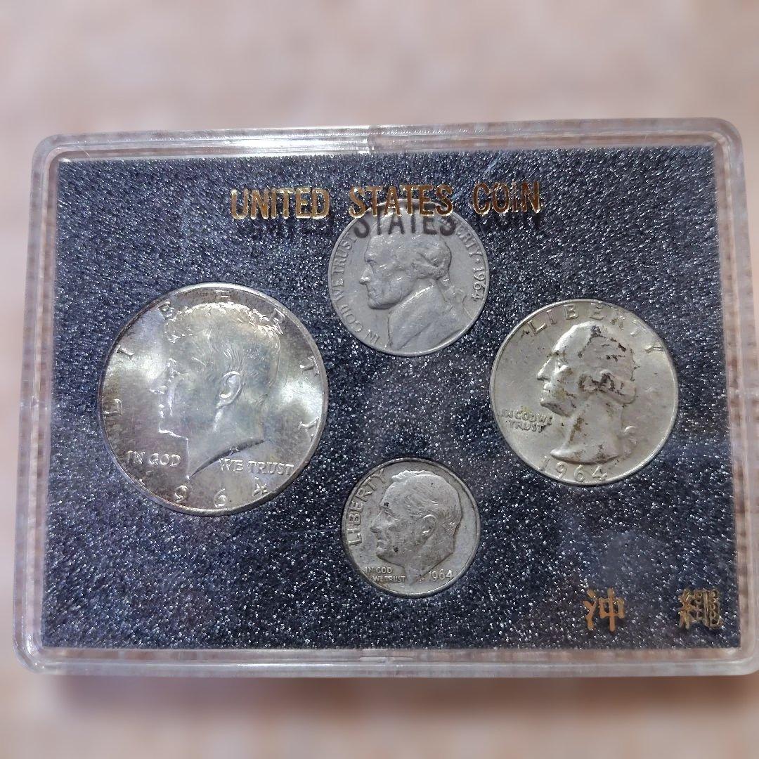 1964年　アメリカ貨幣　4種
