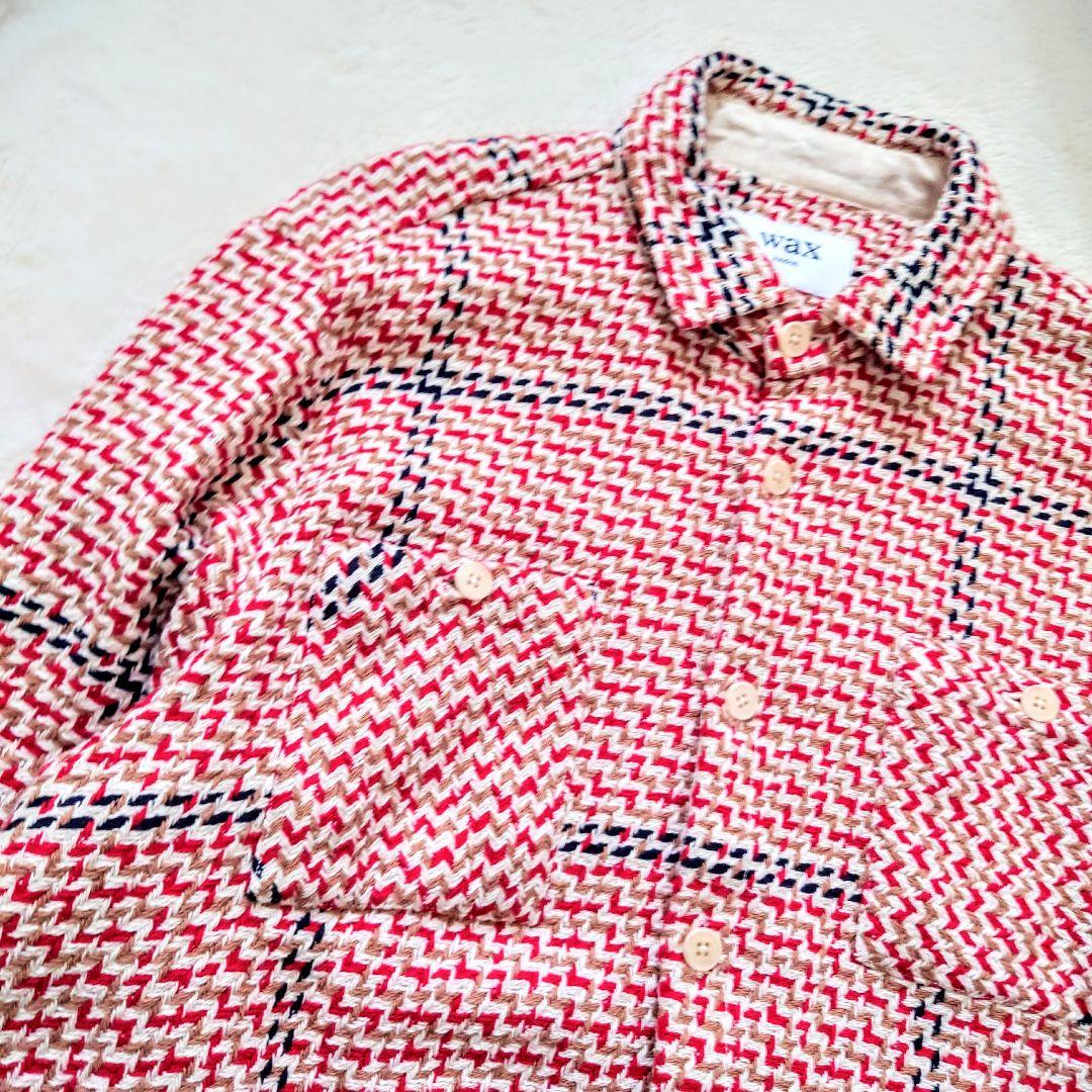 極美品 WAX LONDON ビートニークチェック WHオーバーシャツ L
