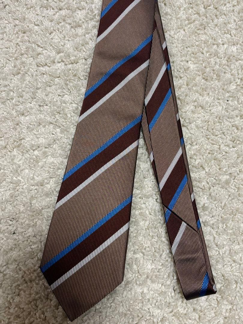 ビームス別注　FRANCO BASSIフランコバッシ シルクストライプ ネクタイ