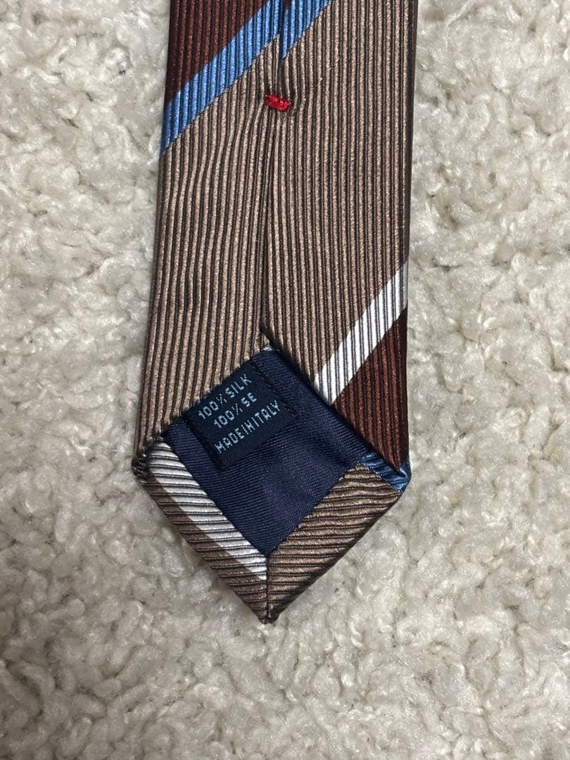 ビームス別注　FRANCO BASSIフランコバッシ シルクストライプ ネクタイ