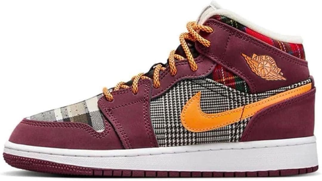 ナイキ 24cm ジョーダン 1 ミッド NIKE スニーカー チェック GS