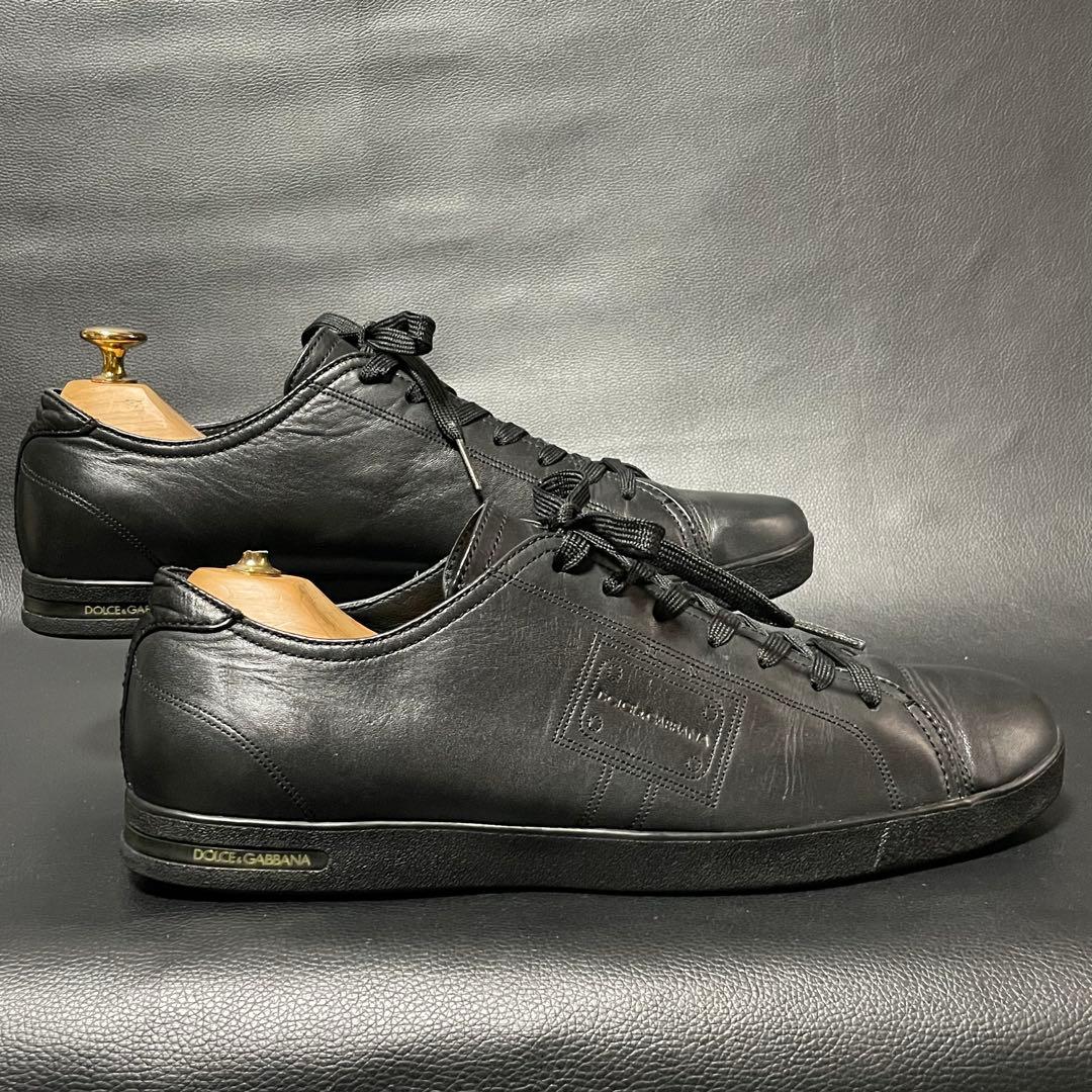 ドルチェアンドガッパーナ DOLCE＆GABBANAレザー スニーカー ブラック