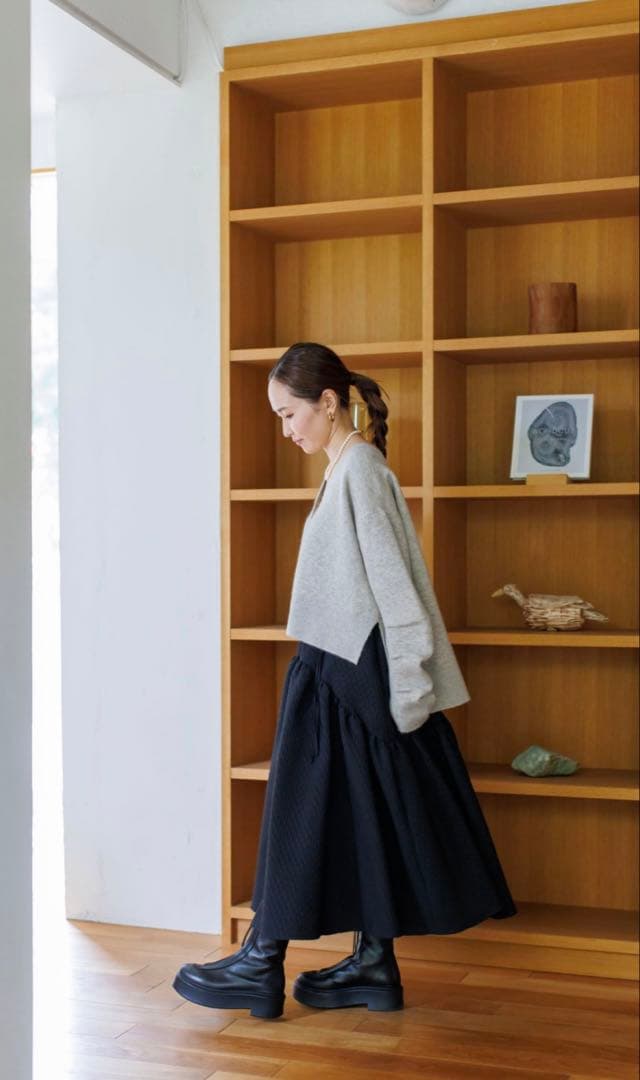 BLUELEA Jacuard skirt ブラック38