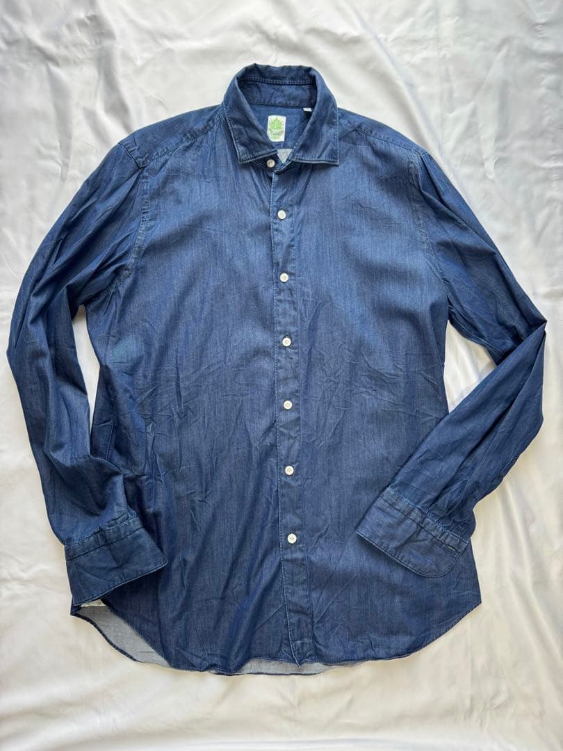 FINAMORE フィナモレ　デニムシャツ　サイズL