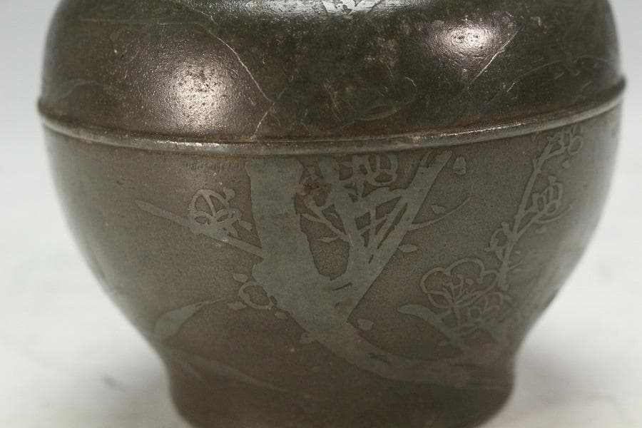 茶道具 古錫 煎茶 茶入 茶壷 四件 まとめて(K-YC470)