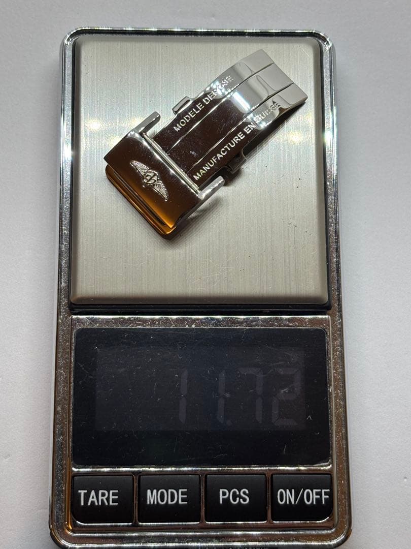 ブライトリング 純正Dバックル シルバーカラー 18mm用 メンズ腕時計用