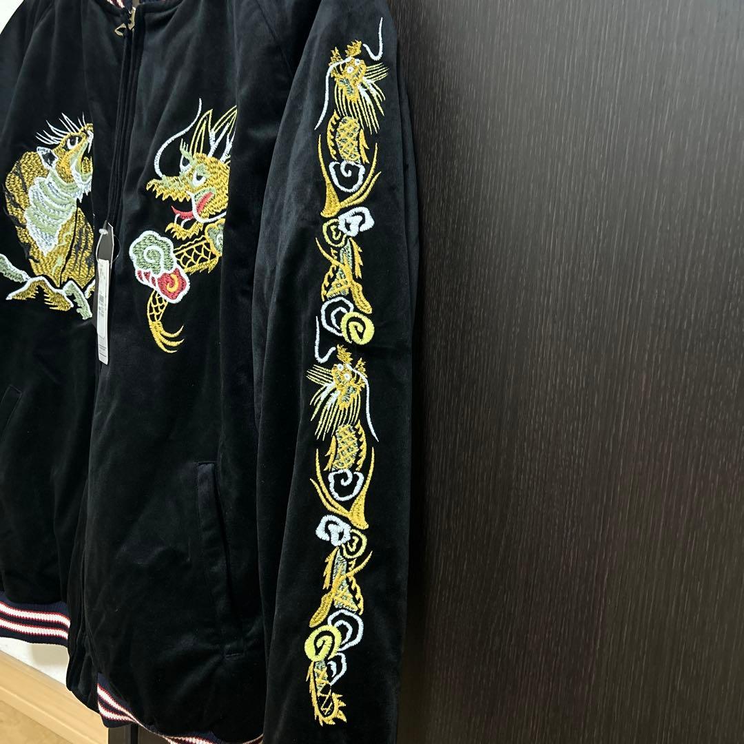 ヒューストン　龍虎　ベルベット スカジャン 別珍　タグ付き　未使用品　ベロア