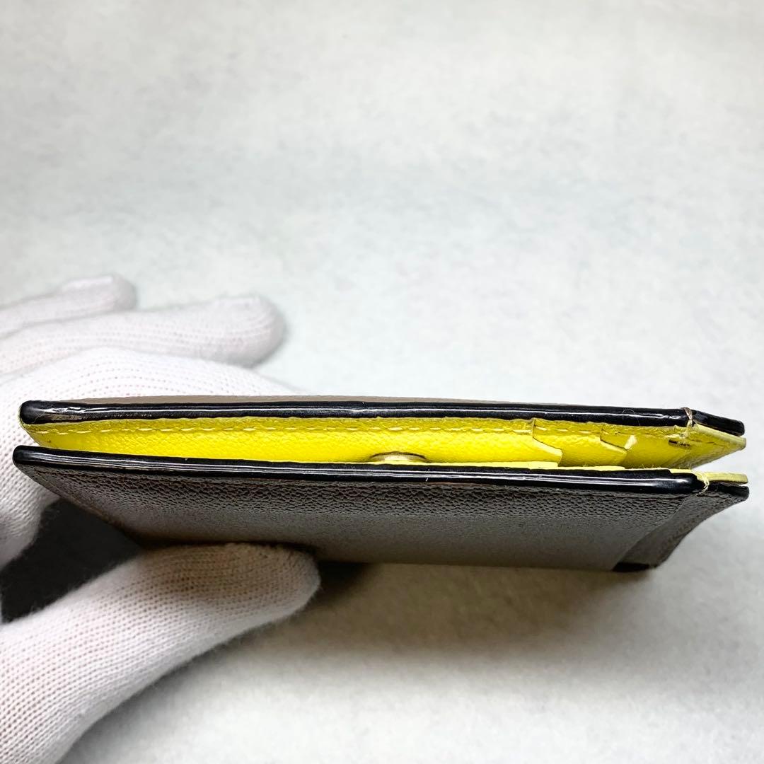 美品 ラルコバレーノ スマートカードウォレット 財布 やぎ革 レザー イタリア製