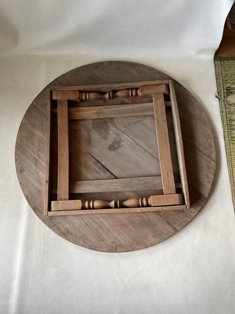 昭和の食卓 天然木 ちゃぶ台 丸テーブル 円卓 和を演出 直径 89.5㎝