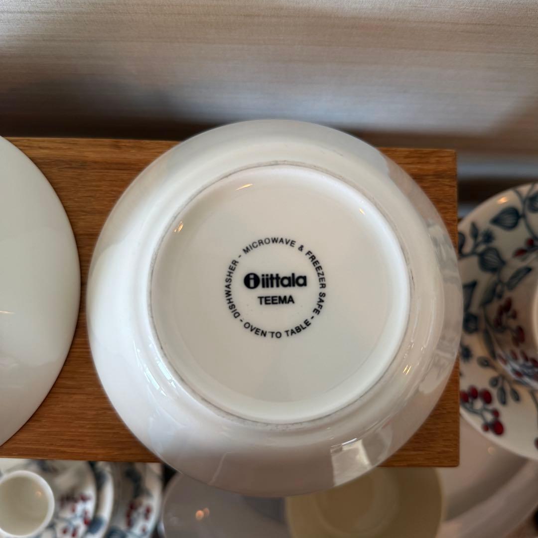 teema ティーマ ティーミ 廃盤 リネン ホワイト プレート ボウル 6点