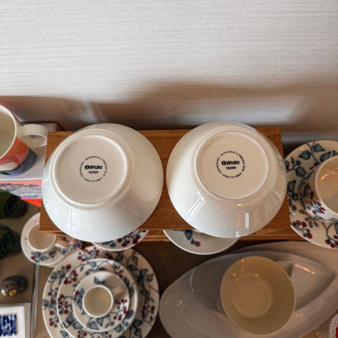 teema ティーマ ティーミ 廃盤 リネン ホワイト プレート ボウル 6点