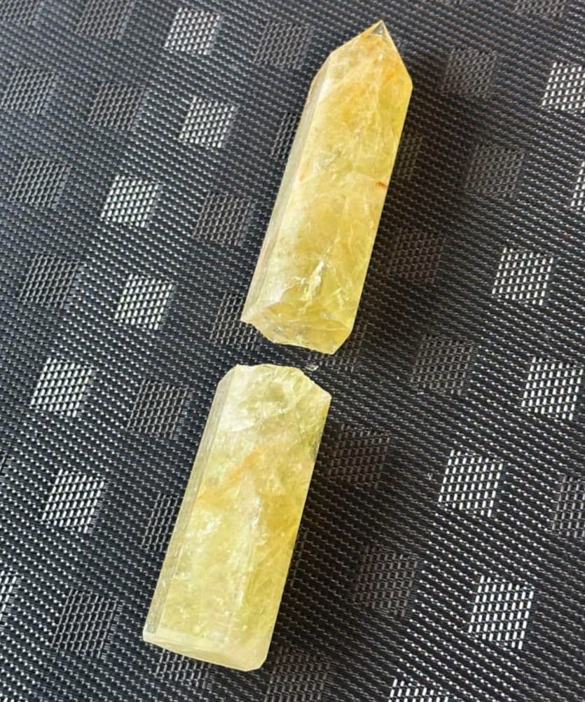 シトリン　オベリスク　ゴールデン　クリスタル　18cm 幸運　開運　金 財