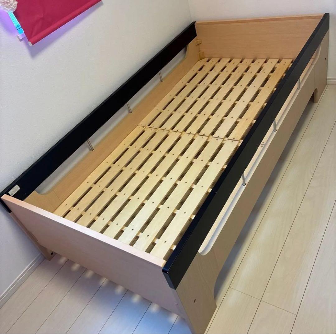 【週末値下げ】 コイズミ 木製シンプルすのこベッド シングル