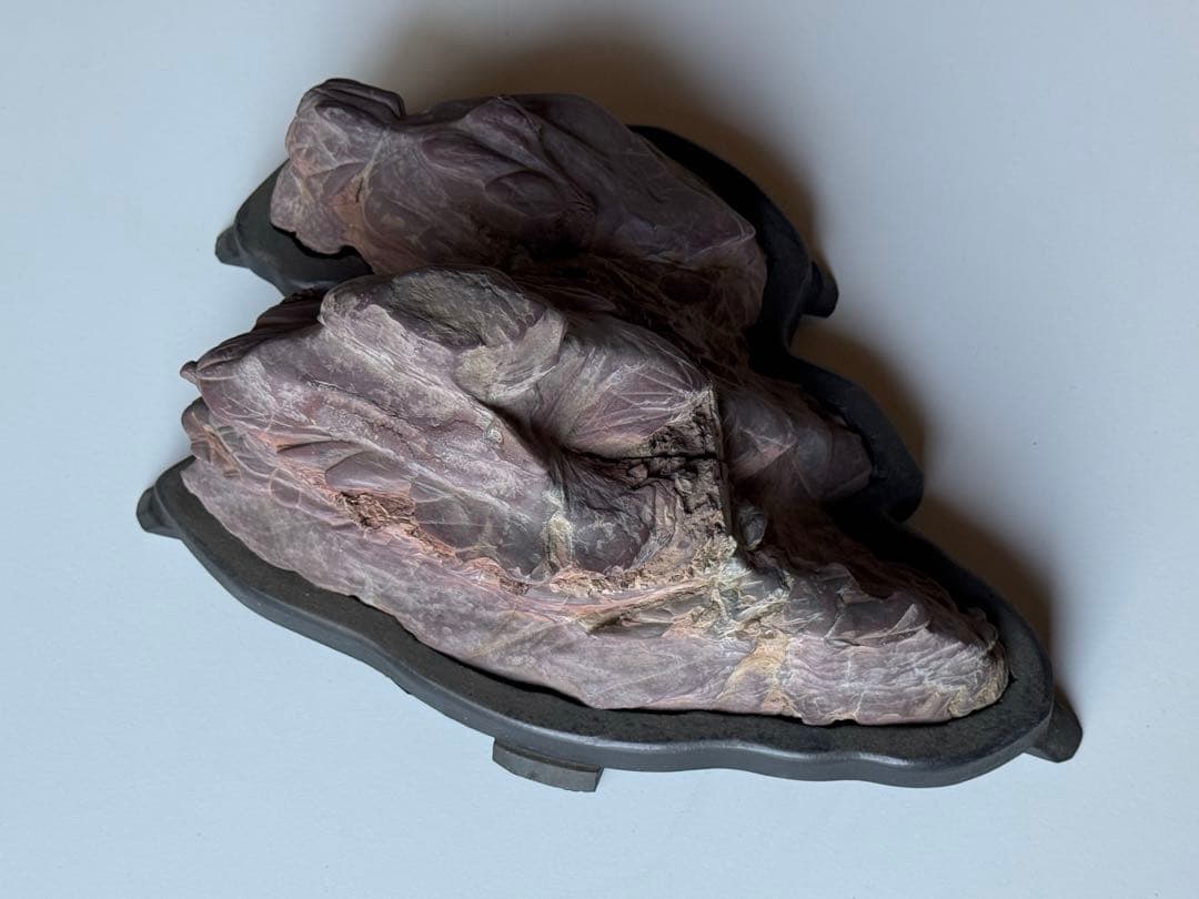 天然石 水石 紫色と茶色の岩