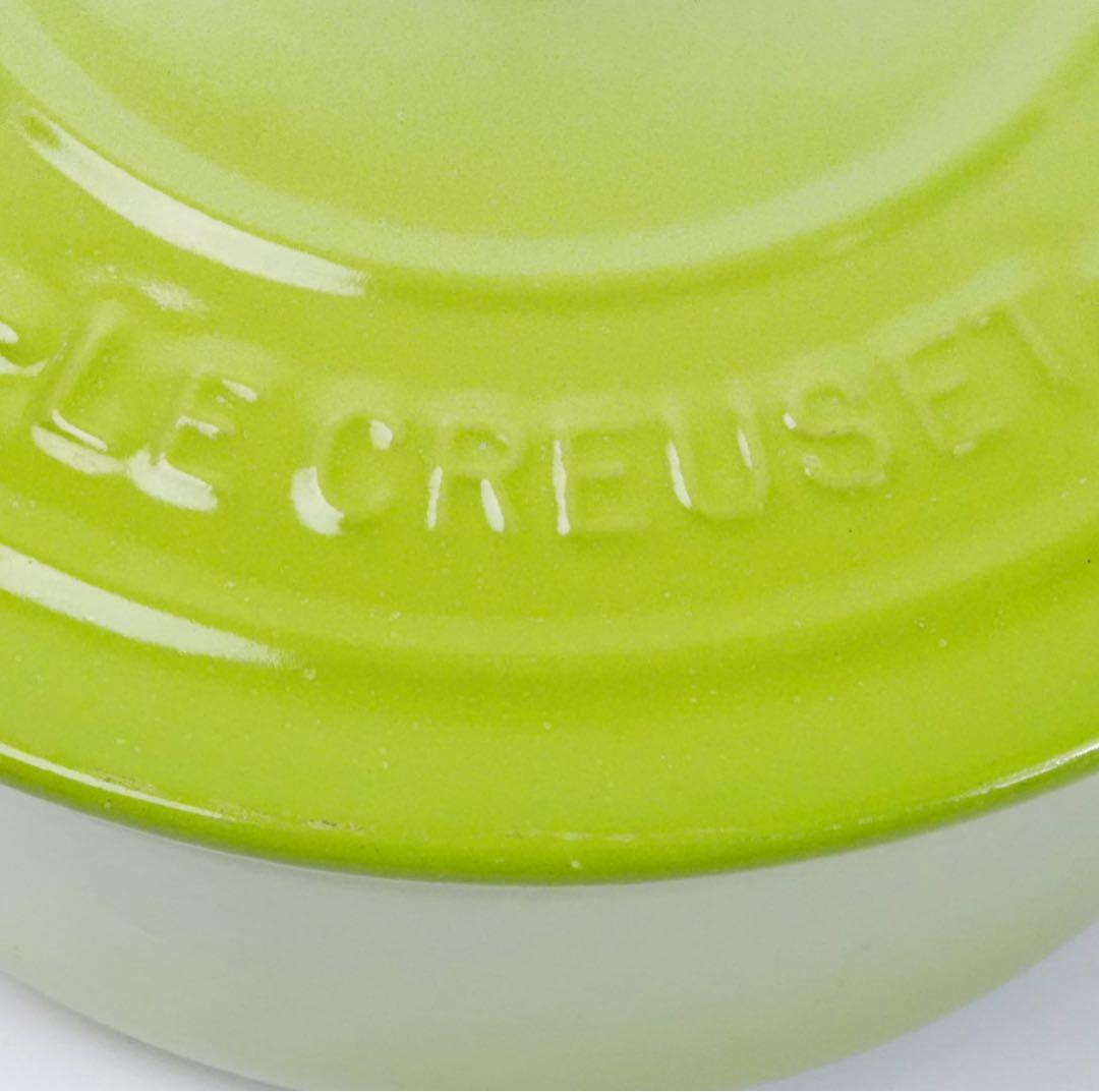 【美品】LE CREUSET　ココット ロンド フルーツグリーン　18cm