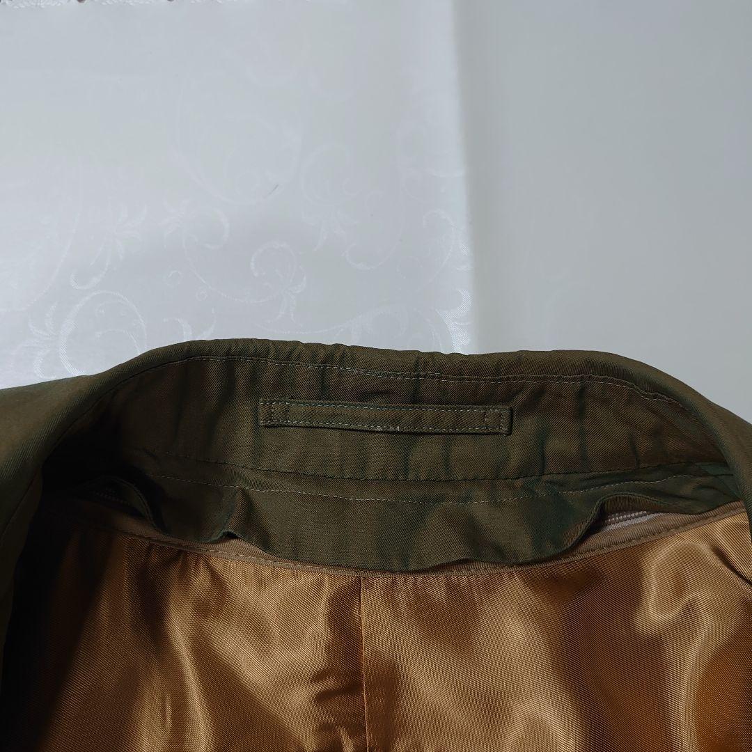 美品◆英国製 BURBERRY ステンカラーコート 玉虫色 48 ライナー付き