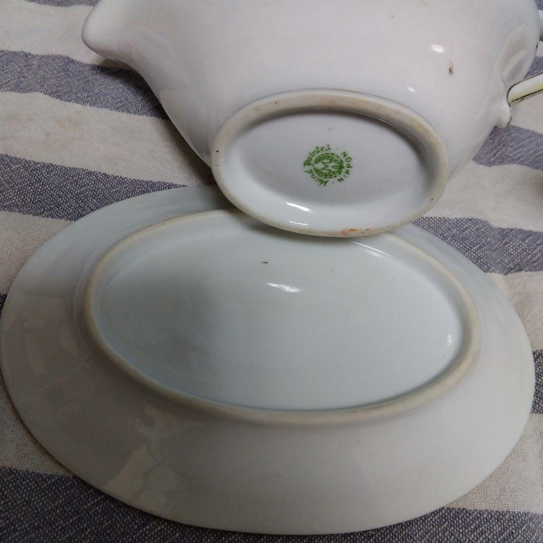 オールドノリタケ　アールデコ　フィギュリン　ローズ　ラスター　ポット　金彩　RC