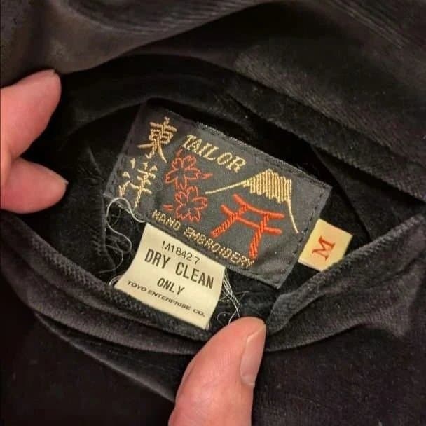 ぽ*が様 希少 テーラー 東洋 ALASKA M18427 スカジャン M ブラ