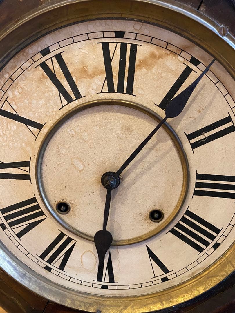 WATERBURY ウォーターベリー　アンティーク　レトロ　明治7年　柱時計