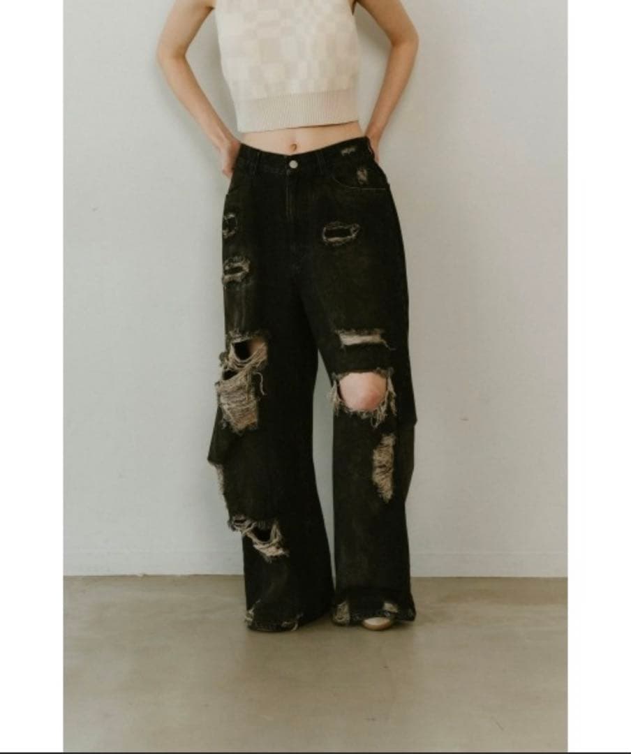 パンツ knuth marf damage denim pants