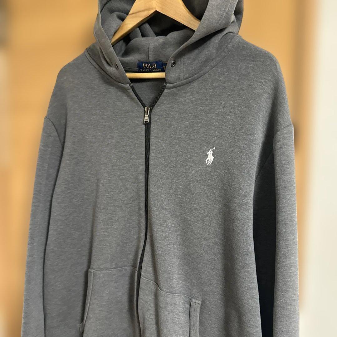 ラルフローレン　ボンディング ジップパーカー　グレー　国内正規品
