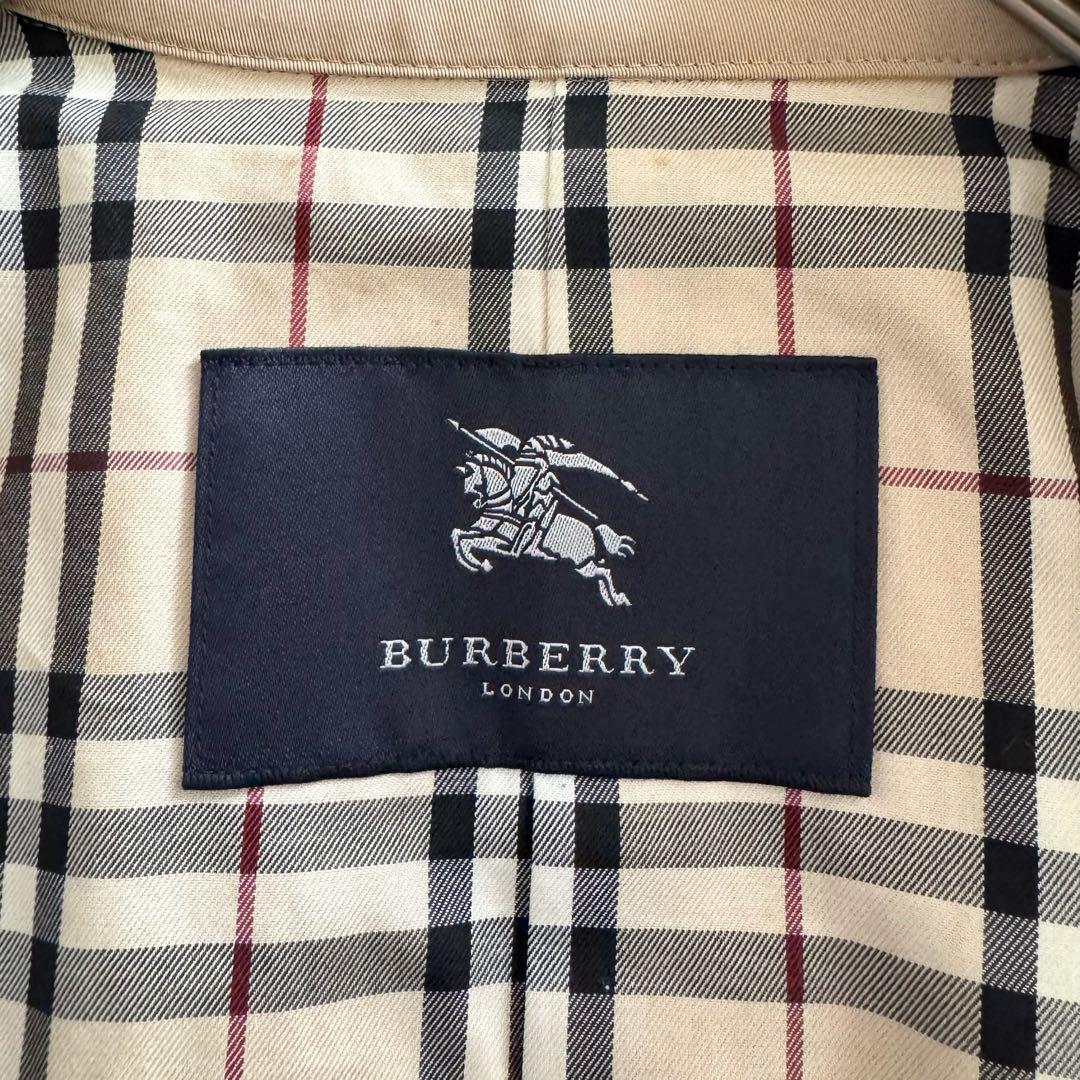 バーバリーロンドン　トレンチコート　ノバチェック　ダブル　ベージュ　11