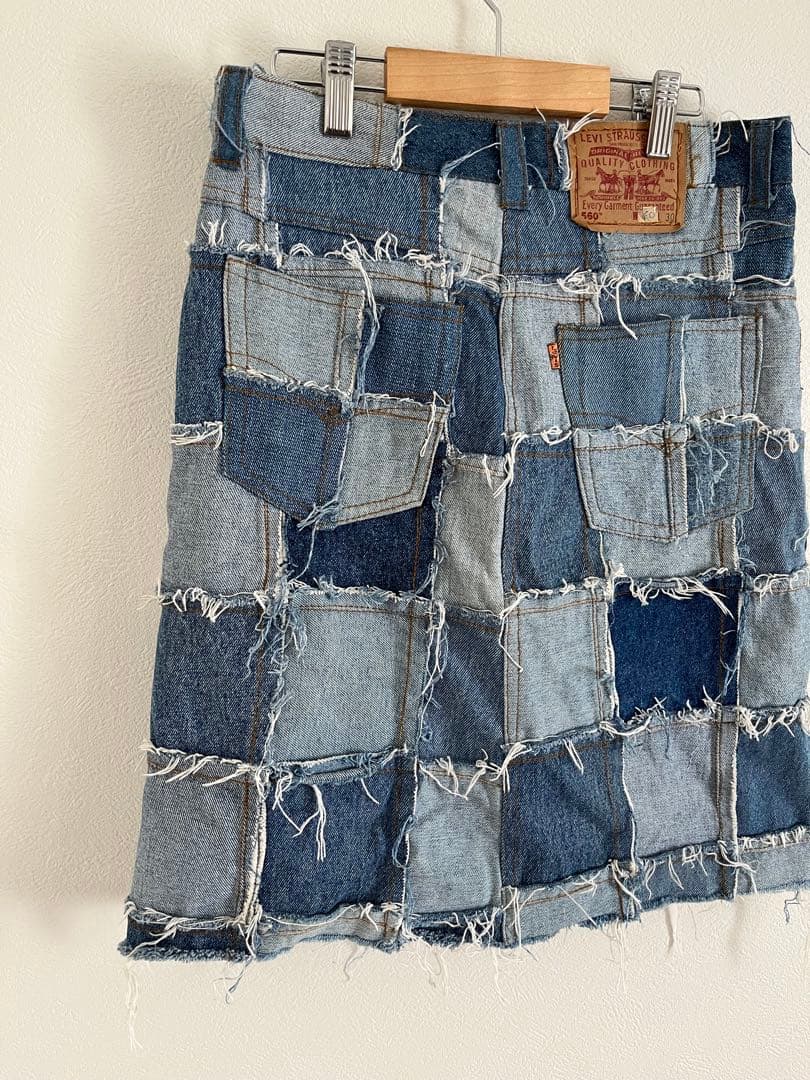 Levi’s remake patch work skirt