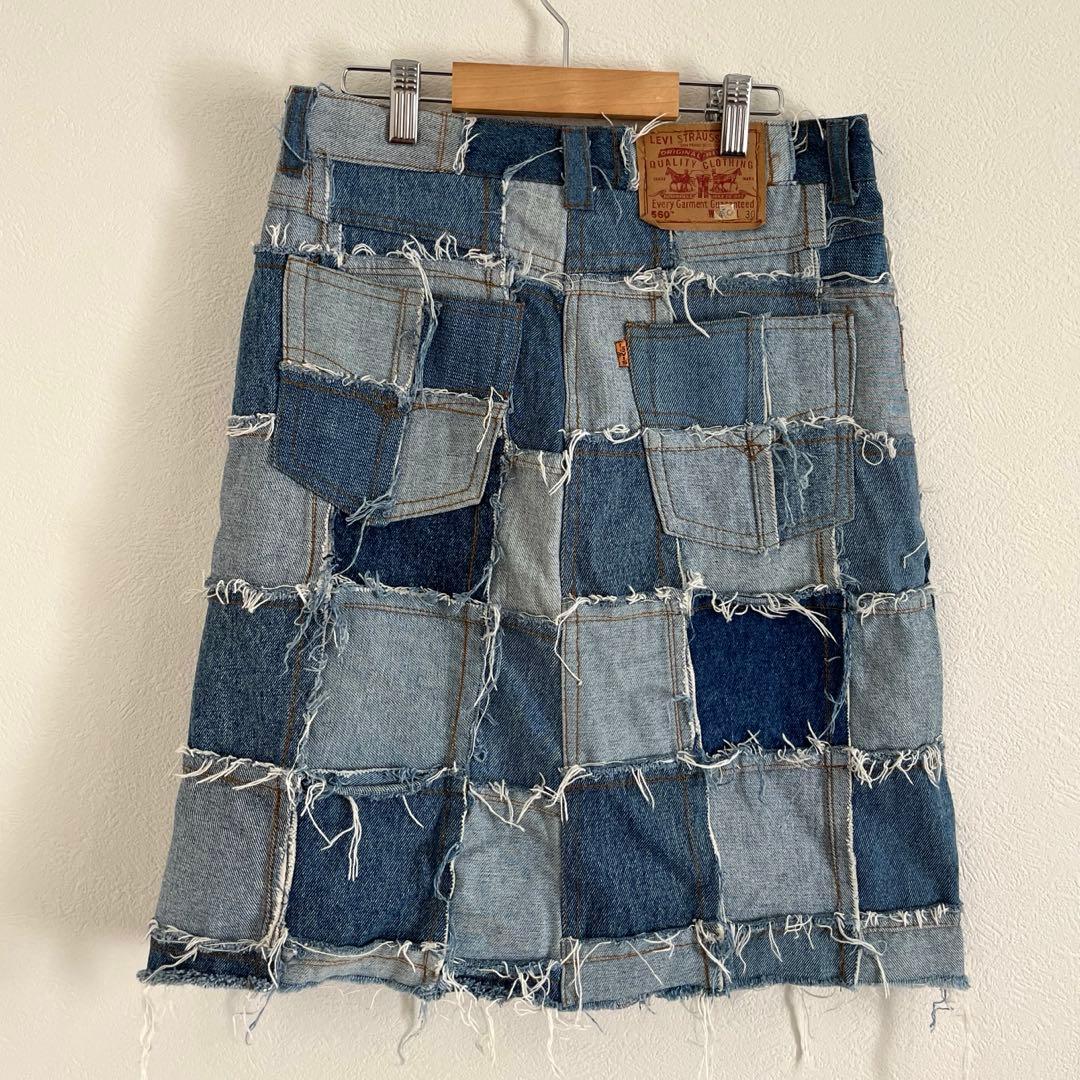 Levi’s remake patch work skirt