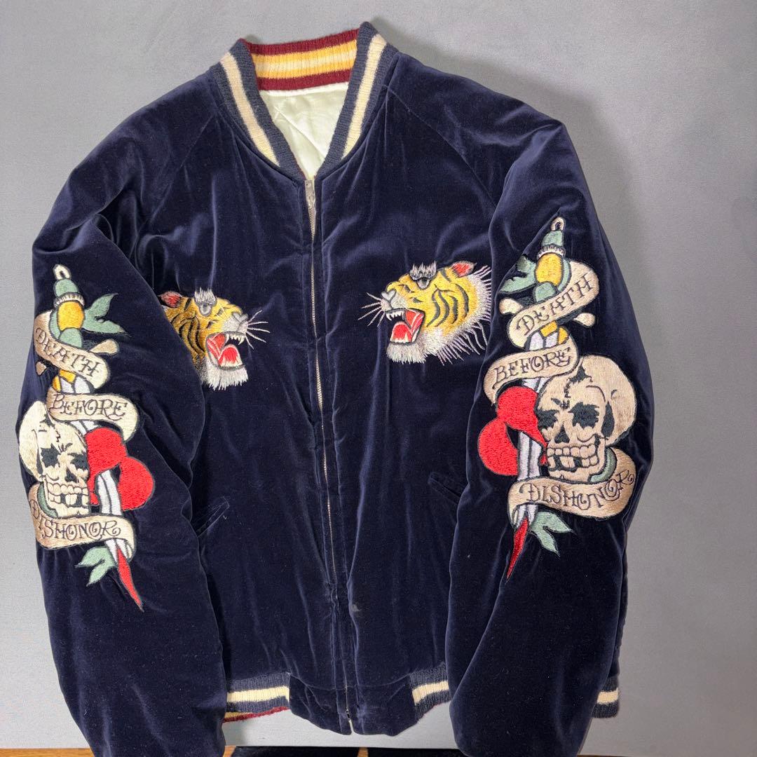 テーラー東洋 港商 スカジャン リバーシブル 虎 龍 髑髏 刺繍【AFA20】