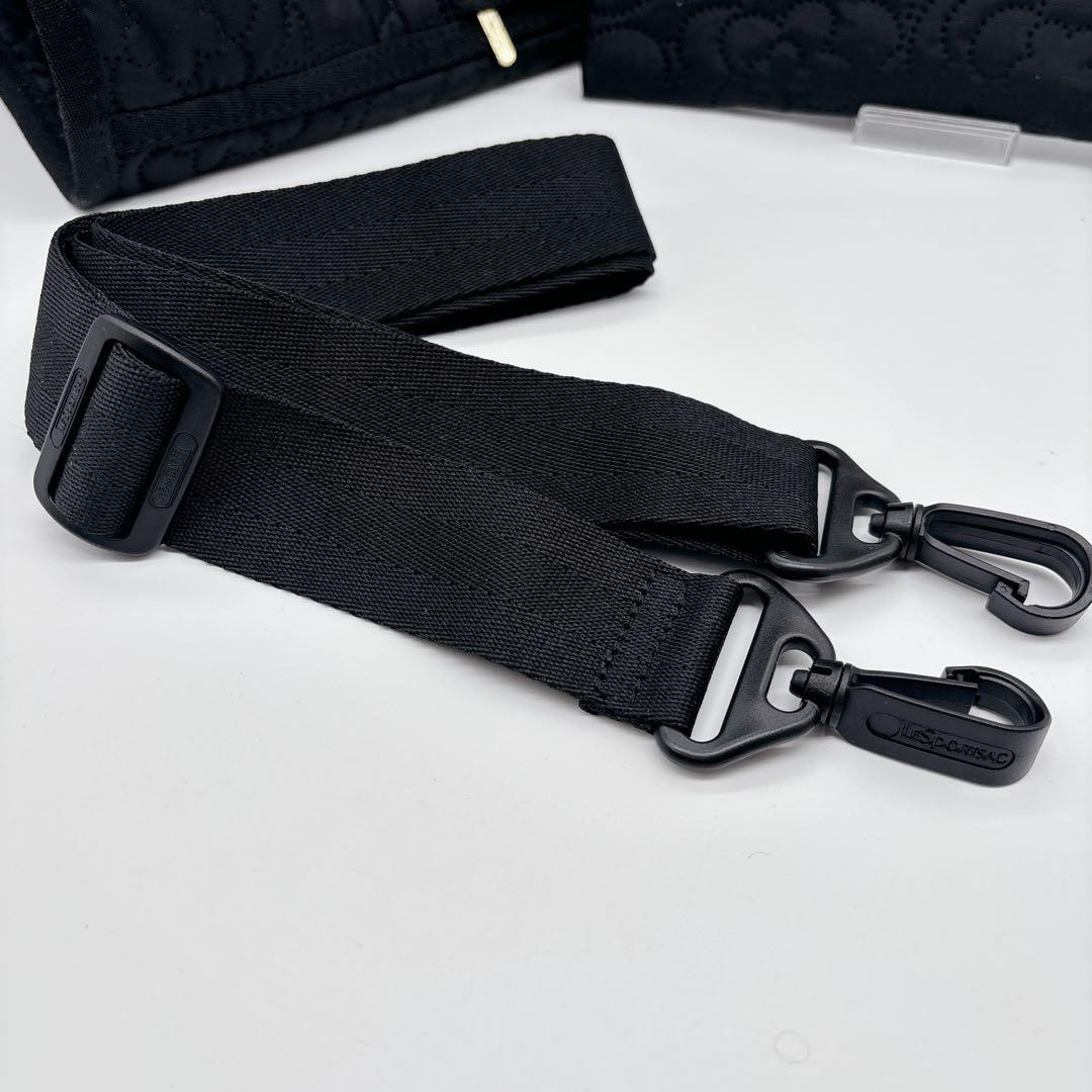 新品♡レスポートサック　パフィーブロッサムズ　ブラック　ポーチ付き 2way