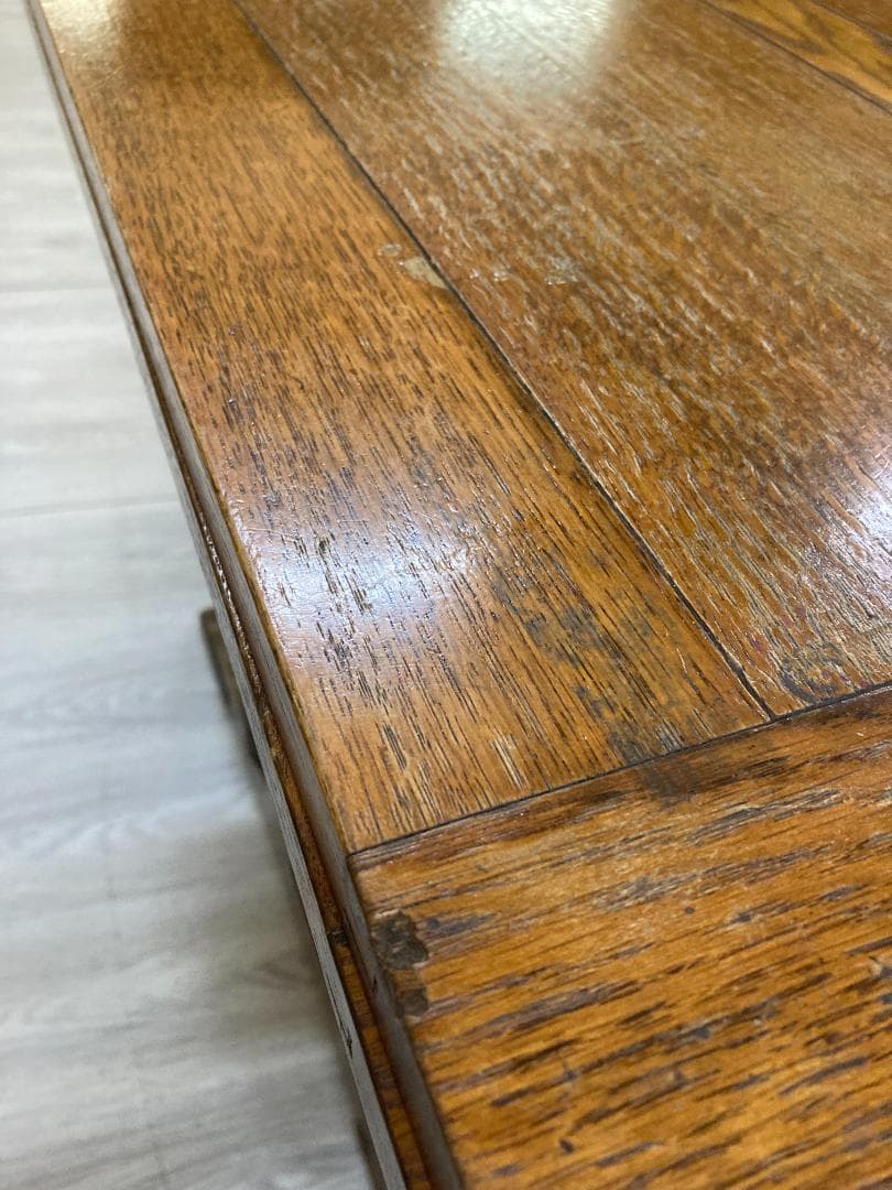 イギリスアンティーク　ドローリーフテーブル　伸縮ダイニングテーブル