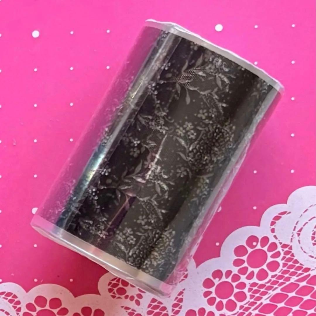 PET 黑白蕾丝背景 6cm×5m 海外マスキングテープ　海外マステ　レース