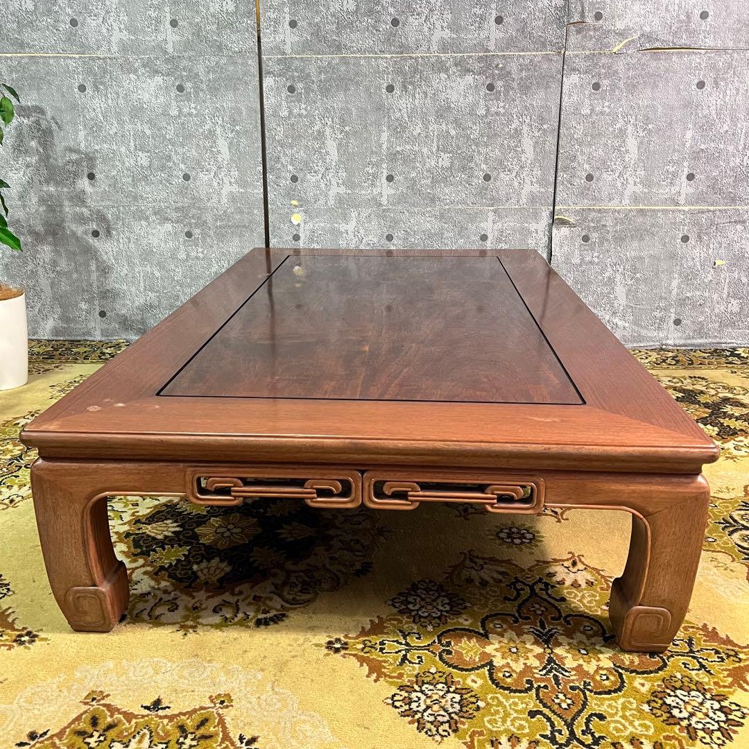 ꧁唐木家具調度品組合 大阪唐木指物家具꧂漆塗り座卓 天然木 花林 花梨 うるし