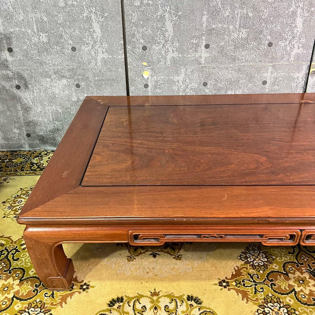 ꧁唐木家具調度品組合 大阪唐木指物家具꧂漆塗り座卓 天然木 花林 花梨 うるし