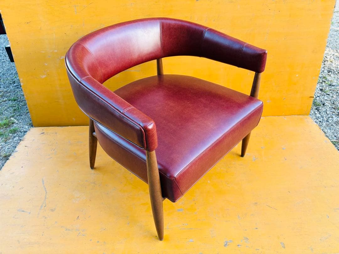 J62★アスプルンド★美品 アームチェア ラウンジチェア レザー 木製フレーム