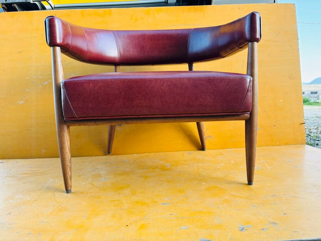 J62★アスプルンド★美品 アームチェア ラウンジチェア レザー 木製フレーム