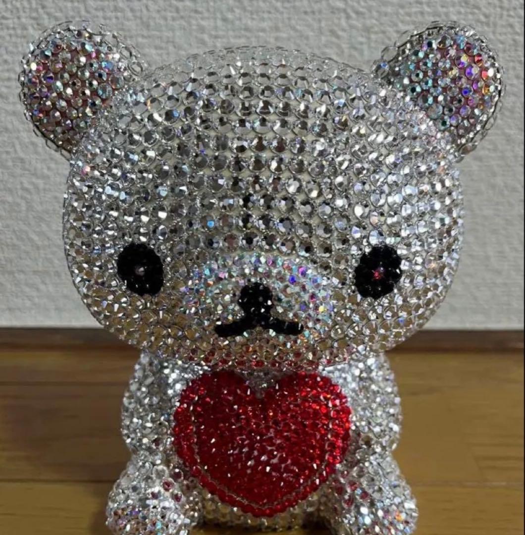 ラインストーンハンドメイドリラックマ貯金箱