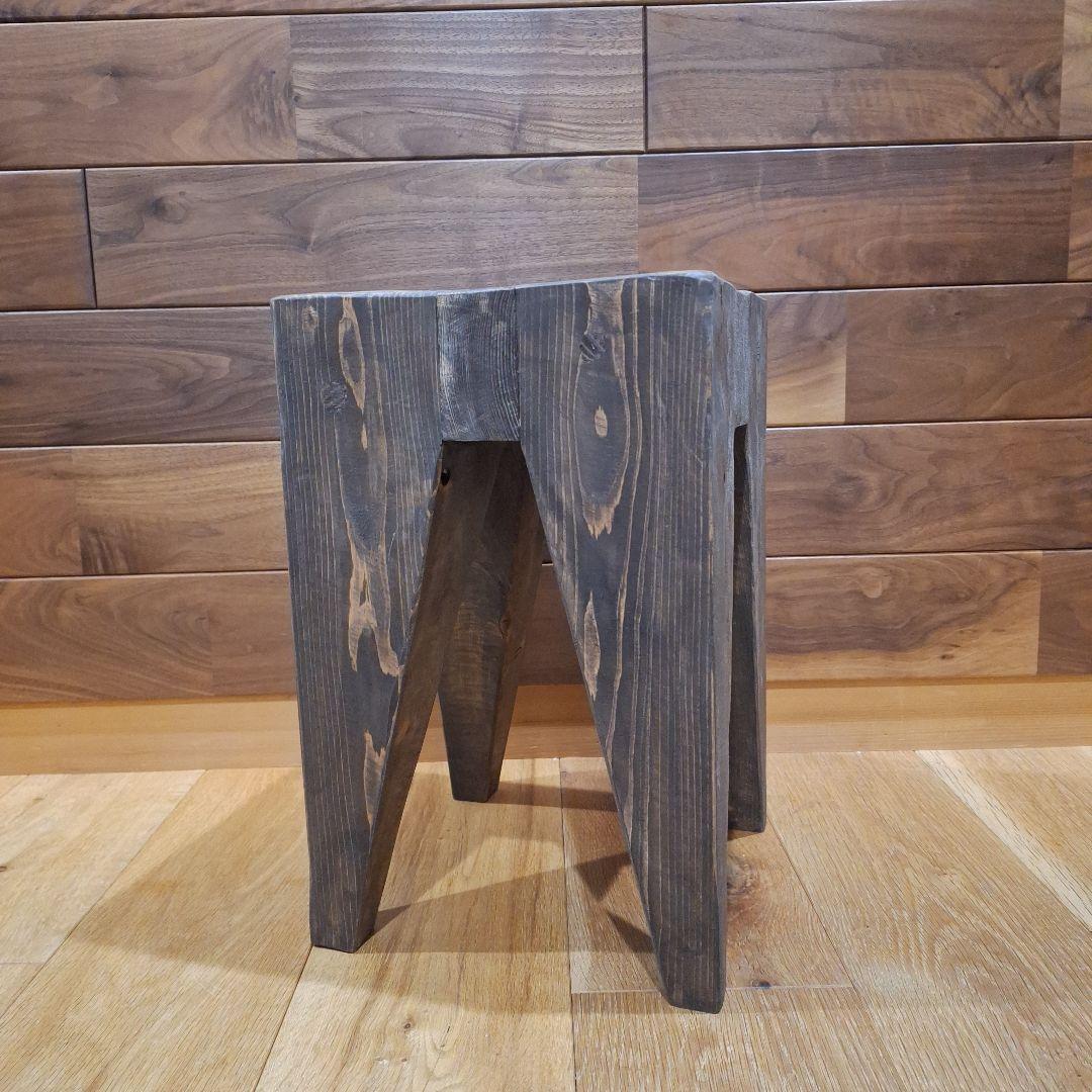 無垢　木製　スツール