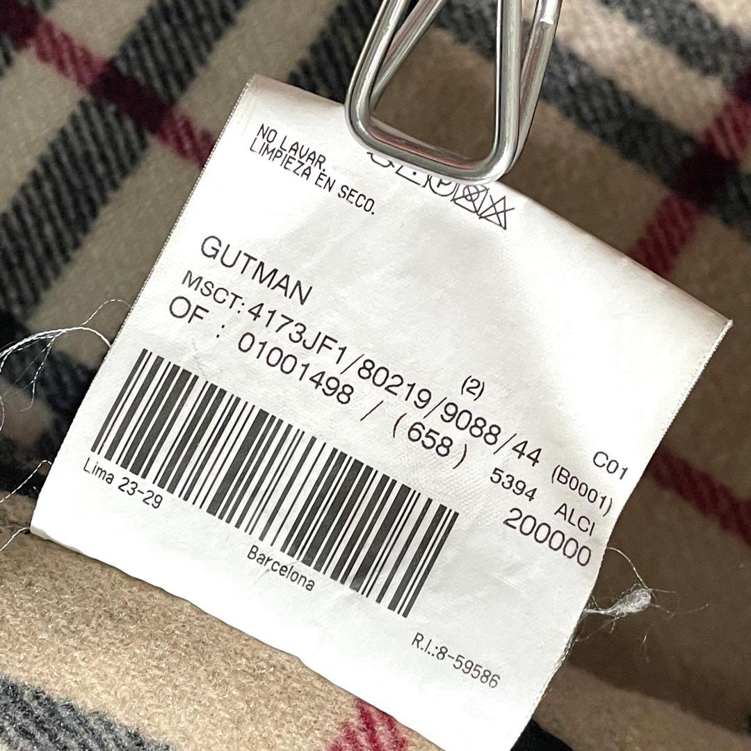 00s　バーバリーロンドン　フード付き　ウールコート　ノバチェック　M〜L相当