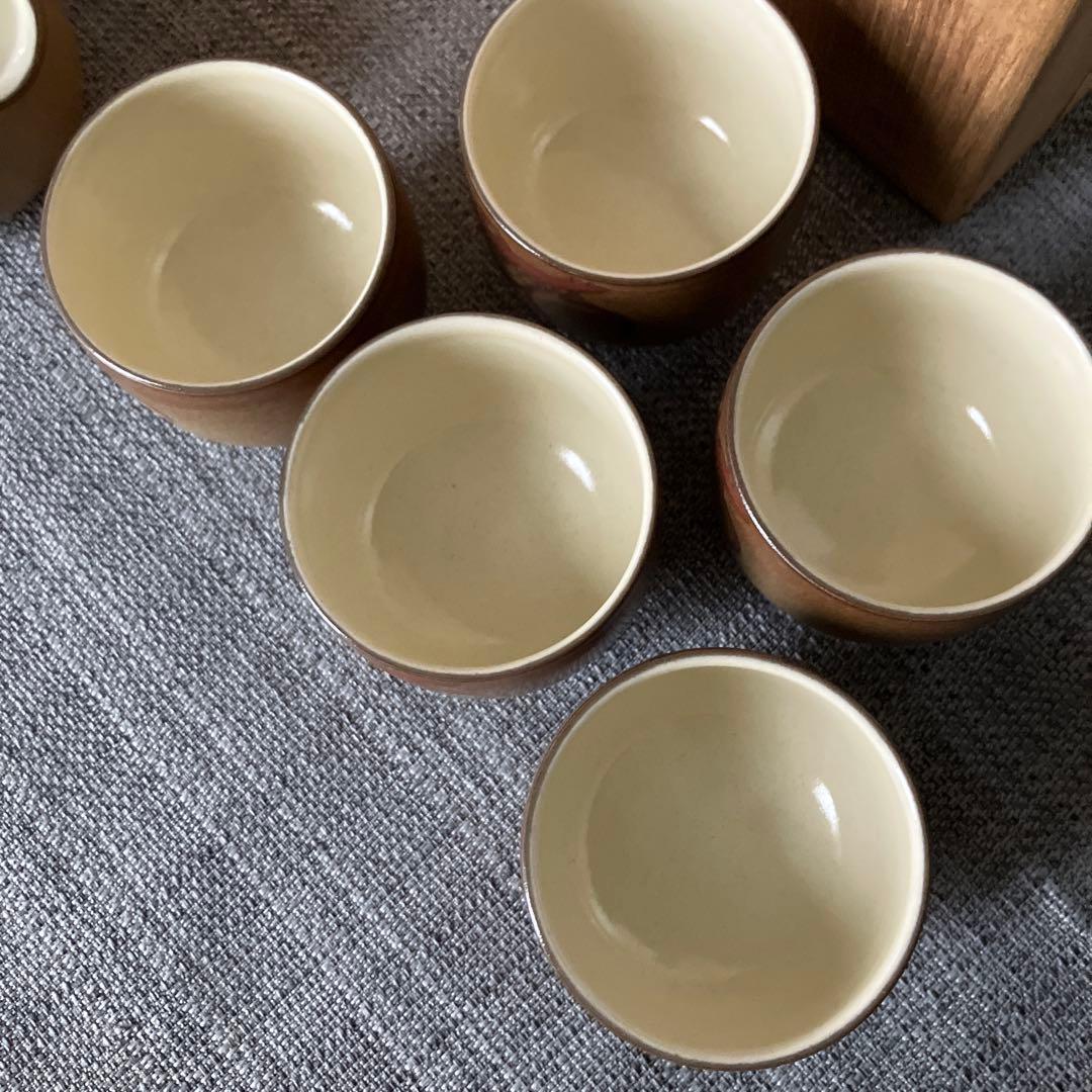 未使用　伊藤赤水　茶器　柿　人間国宝