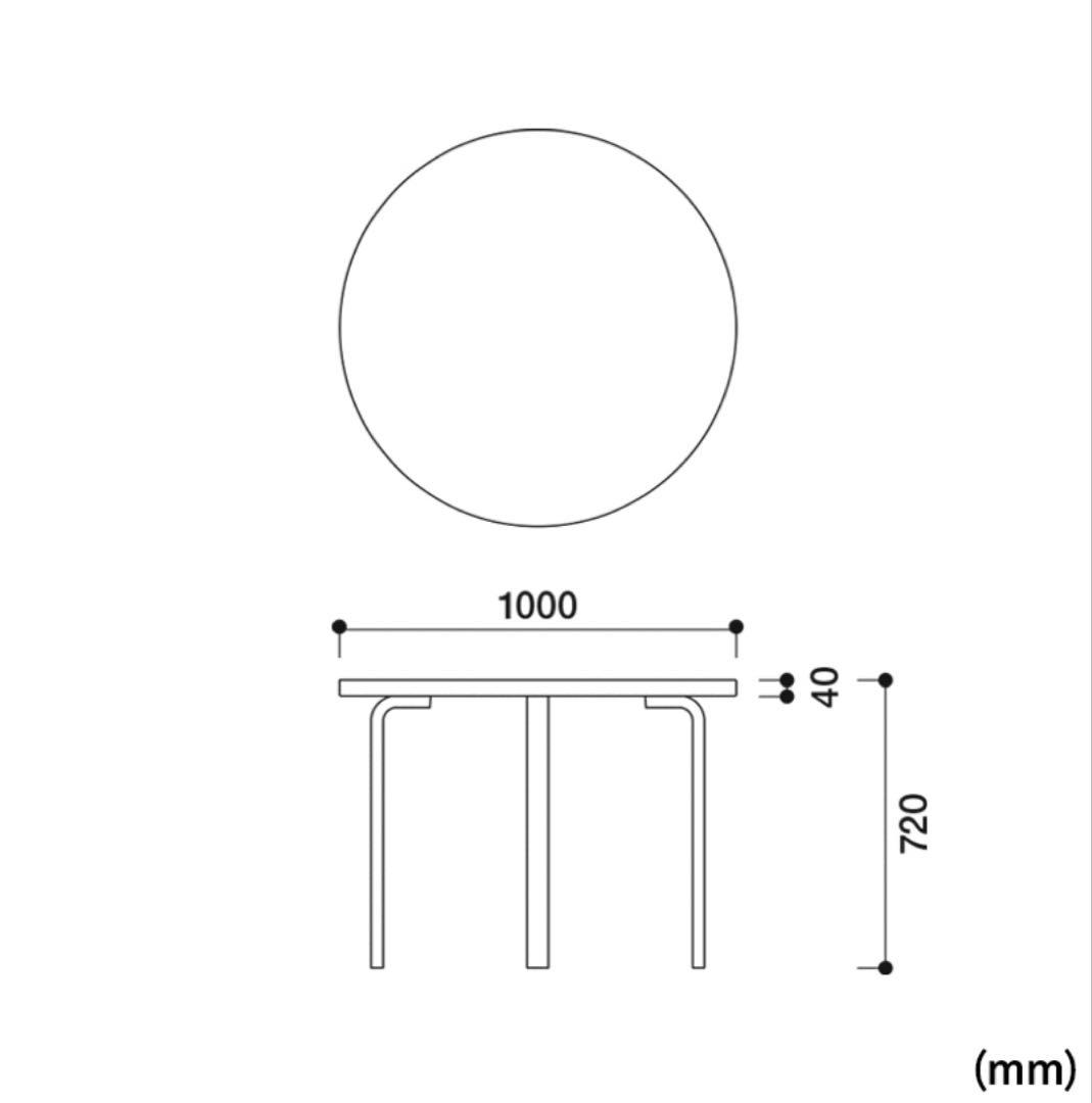 【美品・使用期間約2ヶ月】Artek（アルテック）90A テーブル バーチ