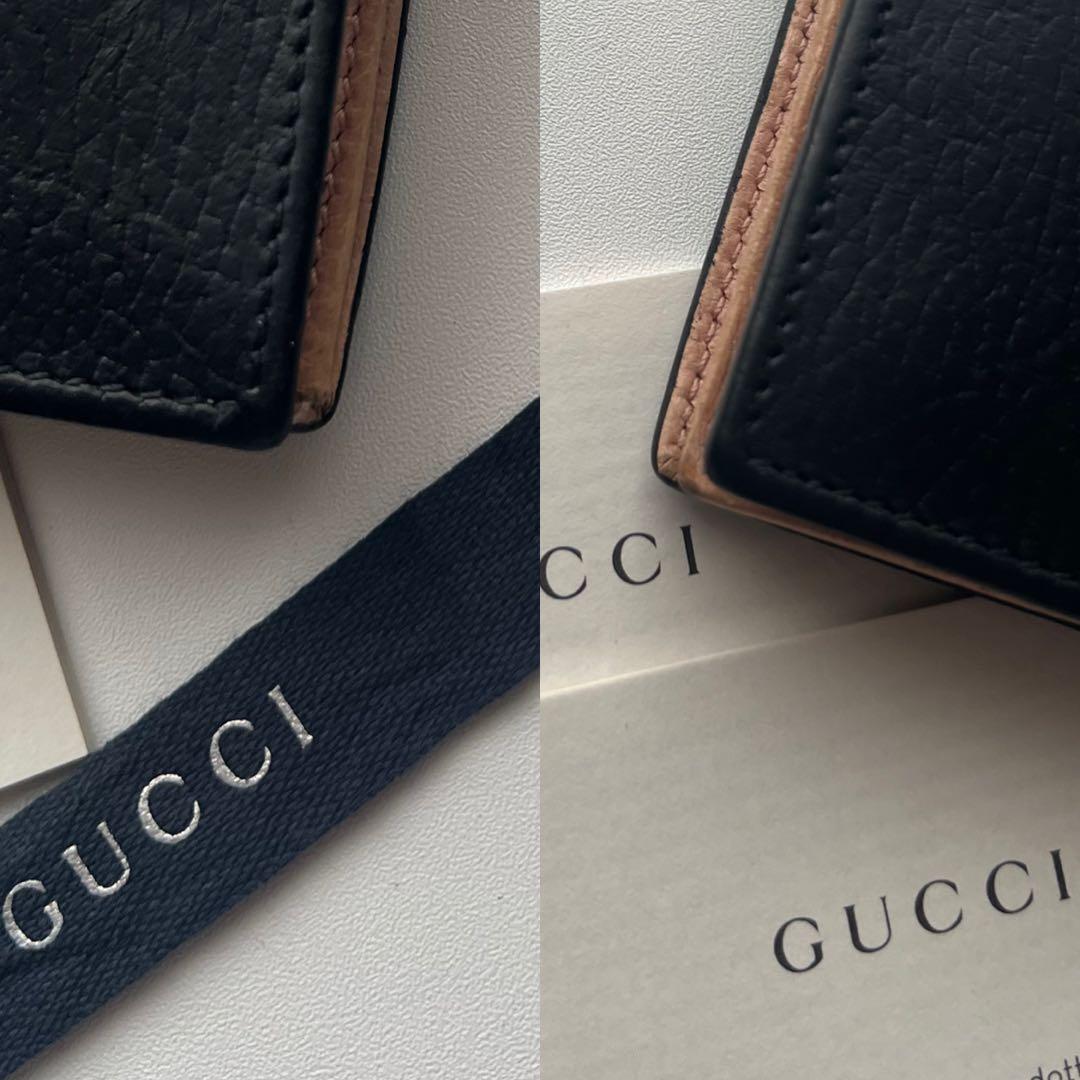 82 美品 GUCCI グッチ マーモント 2つ折り財布