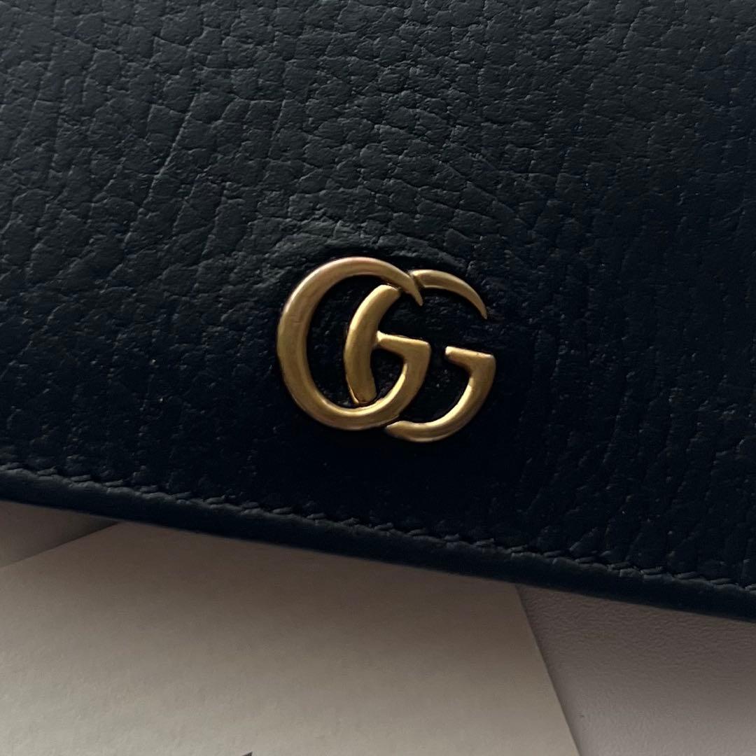 82 美品 GUCCI グッチ マーモント 2つ折り財布