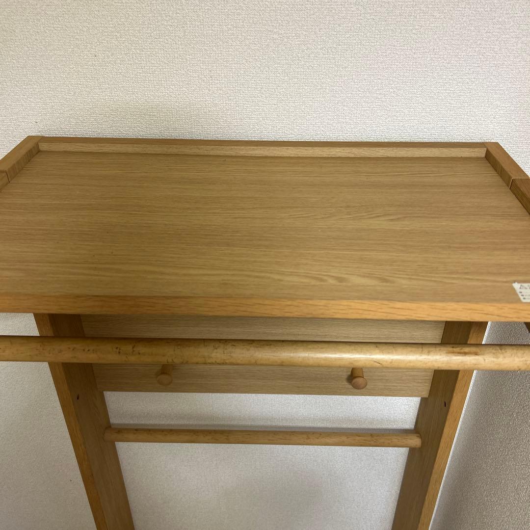 【最終価格】ナチュラル木製ハンガーラック キャスター付き