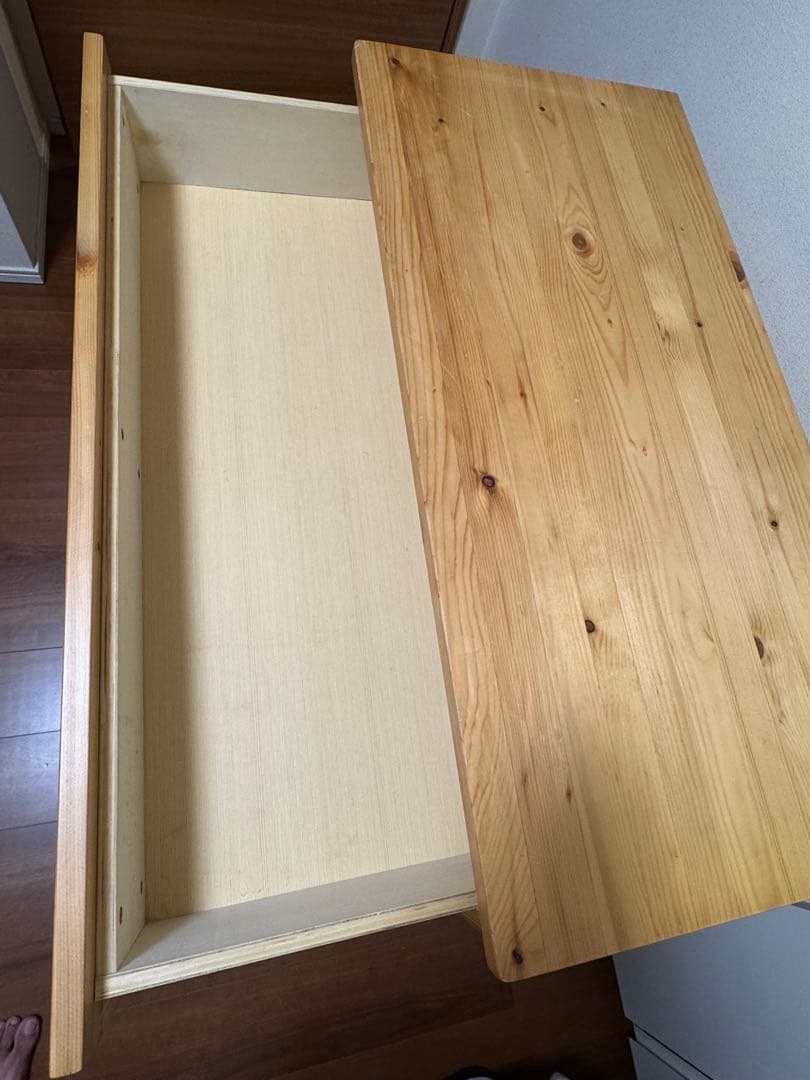 無印良品　パイン材　チェスト　4段ワイド　廃盤品