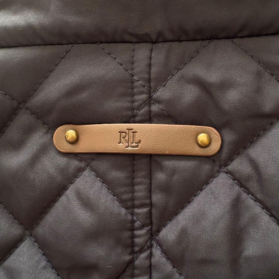 美品 RALPH LAUREN キルティングコート ベルト付き ネイビー S
