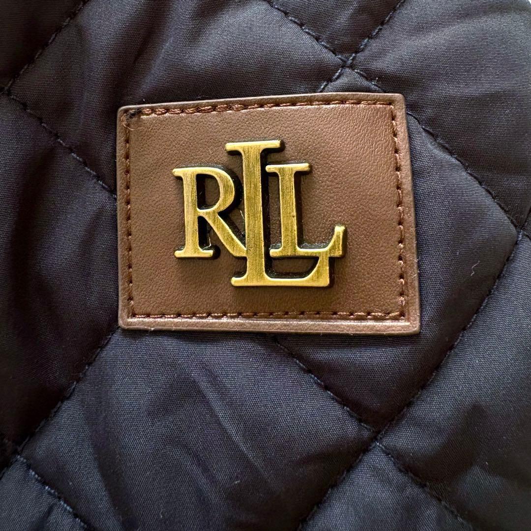 美品 RALPH LAUREN キルティングコート ベルト付き ネイビー S