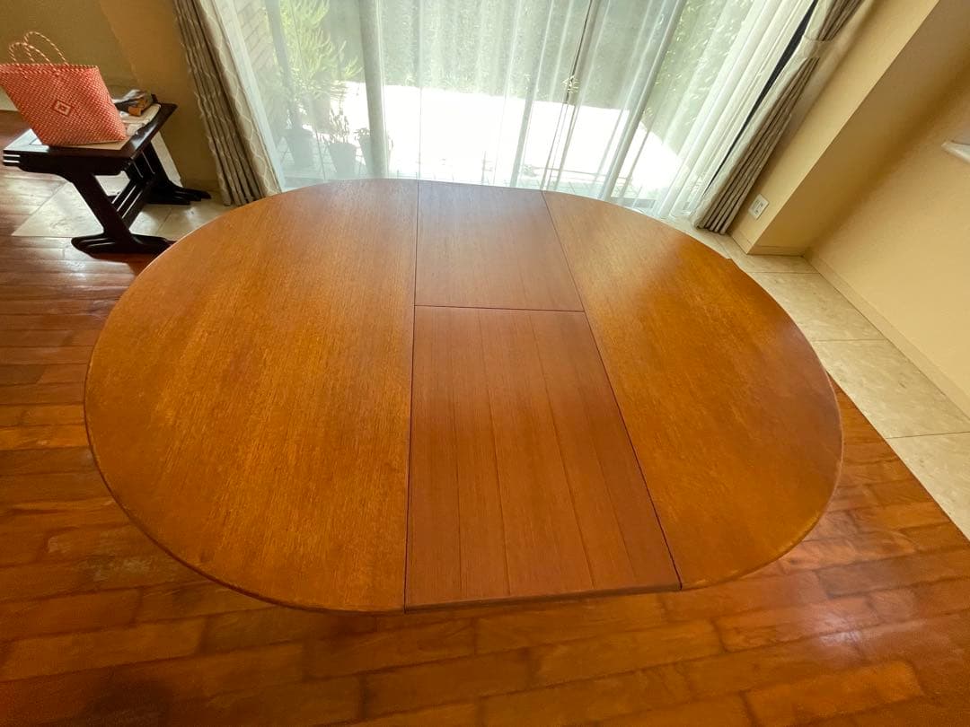 G-PLAN チーク　ラウンドダイニングテーブル　丸テーブルとオーバル2ウェイ