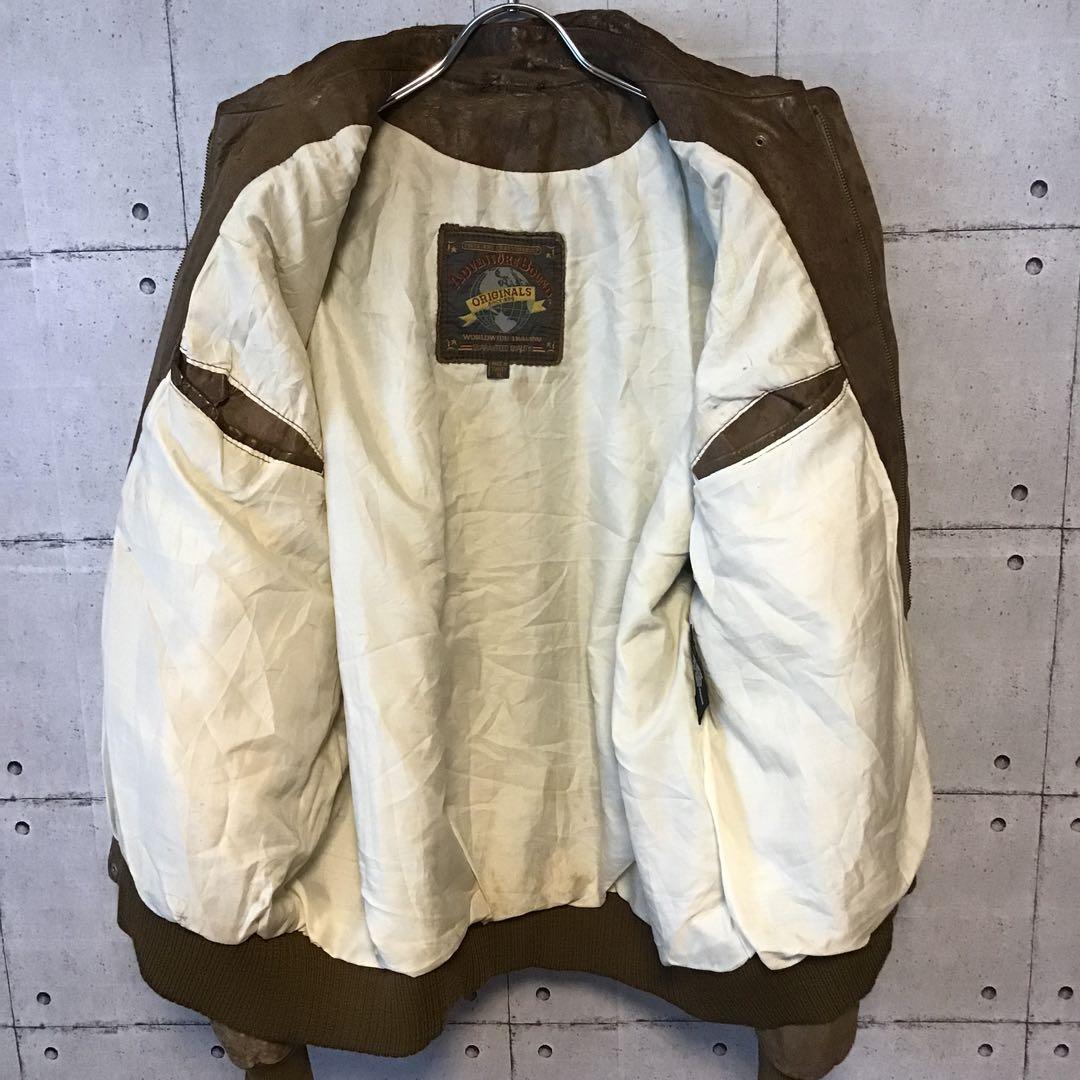 ＜1点物＞　８０ｓ　ヴィンテージ　A-2　XL　フライトジャケット　ステンシル